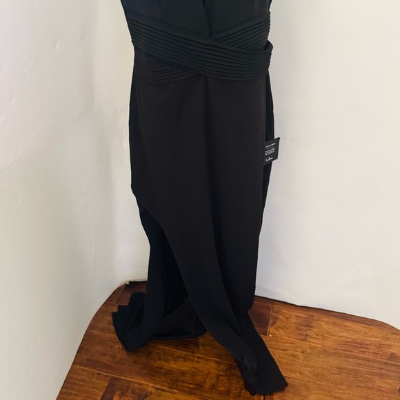 Lulus Impressive Impact Black 3D Floral Pleated Sleeveless Maxi Dress, XL, NWT - Picture 10 of 17